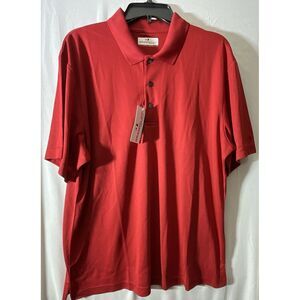 New Grand Slam Mens‎ Performance Golf Shirt Size L - Red